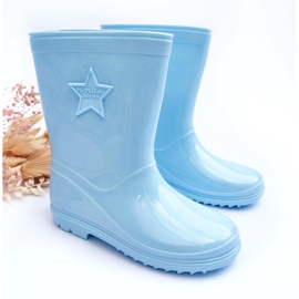 Børns gummi galoshes lyseblå 3