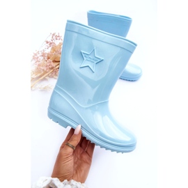 Børns gummi galoshes lyseblå 2