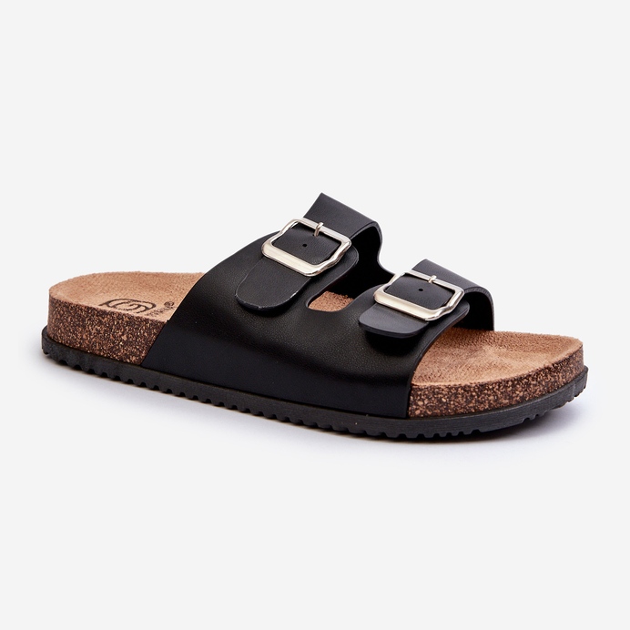 Dame-flip-flops med spænder Sort Oliena 1
