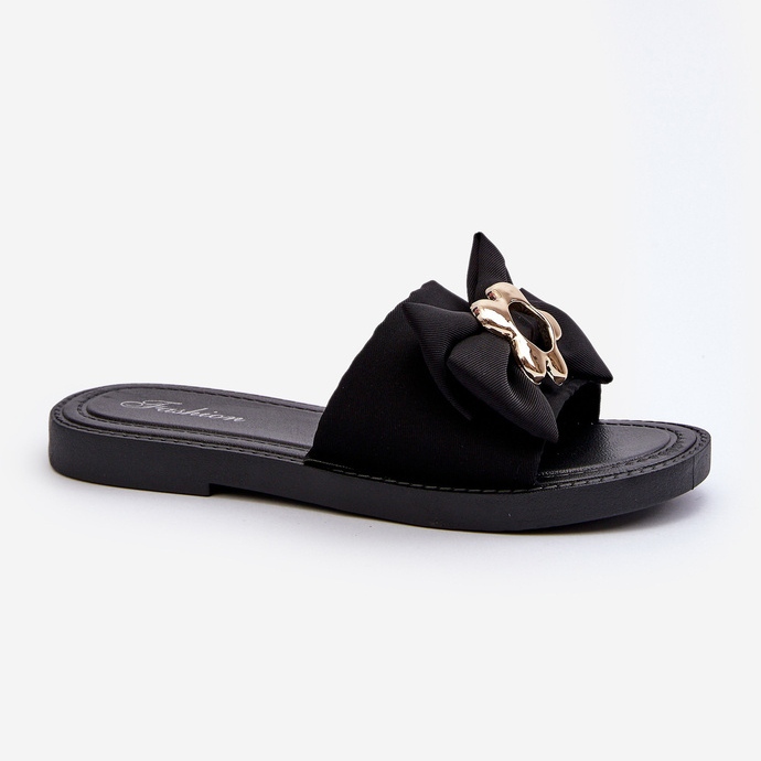 Kvindeflip-flops med sløjfe Sort Arsicada 1