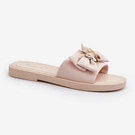 Flip-flops til kvinder med sløjfe Beige Arsicada 1