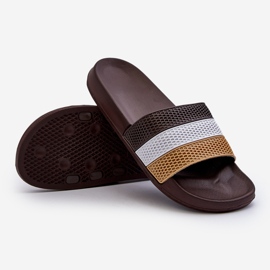 Klassiske flip-flops til mænd med stropper, brun Sylri 1