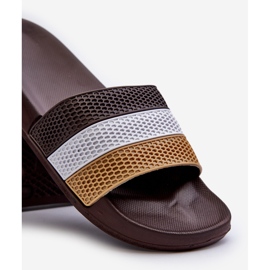 Klassiske flip-flops til mænd med stropper, brun Sylri 2