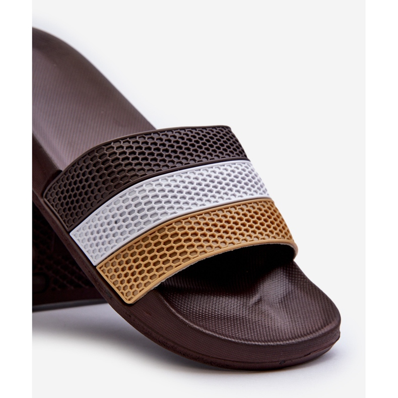 Klassiske flip-flops til mænd med stropper, brun Sylri 2