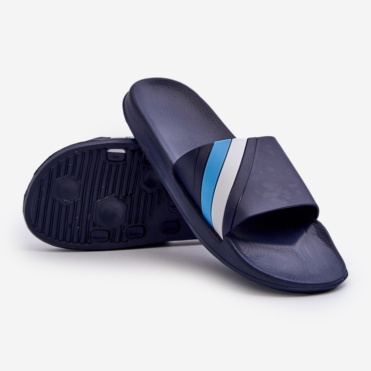 Klassiske lette flip-flops til mænd, marineblå, Bemostom 2