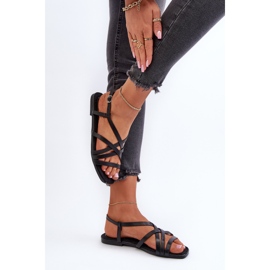 Big Star flade sandaler til kvinder NN274011 Sort 8