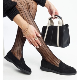 Nibras loafers i sort ruskind 1