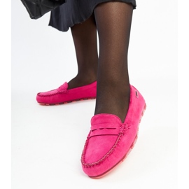 Mørk pink ruskind loafers fra Nafisah lyserød 3