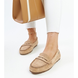 Nafisah brun ruskind loafers 2