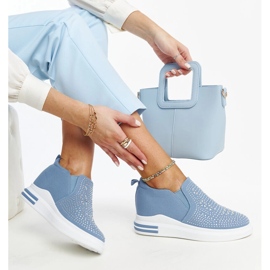 Blå Fossacesia wedge sneakers 1