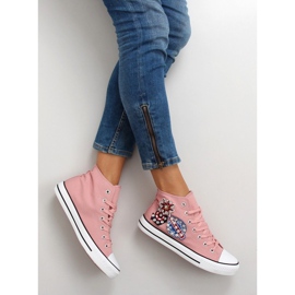 Ankelsneakers med sten BL101P Pink lyserød 1