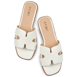Hvide klassiske afslappede flip-flops til kvinder 1
