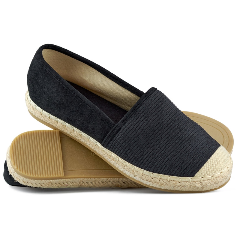 Sorte klassiske espadriller til kvinder 1