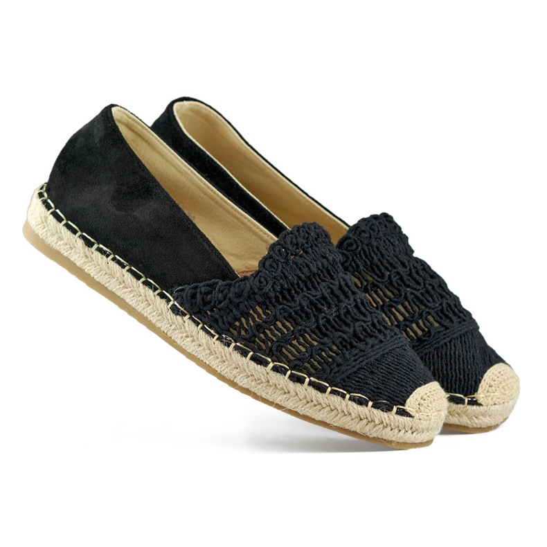Klassiske sorte espadriller til kvinder 1