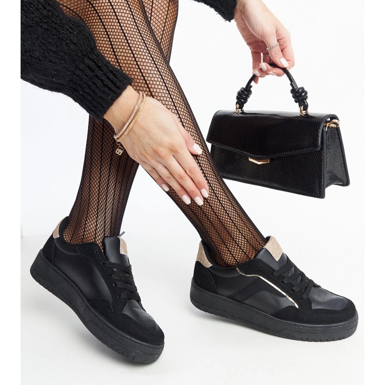 Walda sorte platform sneakers 1