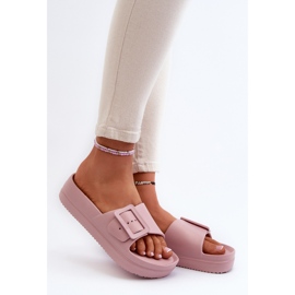 Kvinders skumflip-flops på platformen med et spænde Big Star NN274A663 Pink lyserød 2