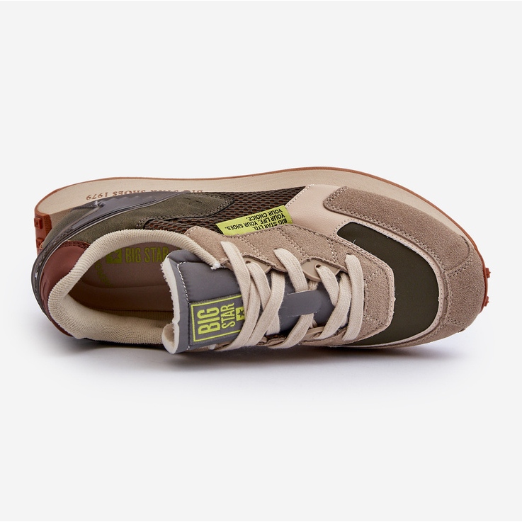 Sportssko Herre sneakers Memory Foam System Big Star NN174345 Khaki grøn 2