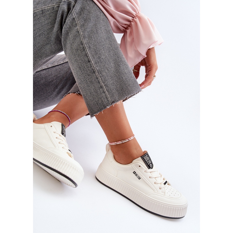Sneakers med platform til kvinder Big Star NN274254 Hvid 2