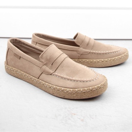 Herresko, slip-on espadriller mokkasiner, beige Big Star NN174049 1
