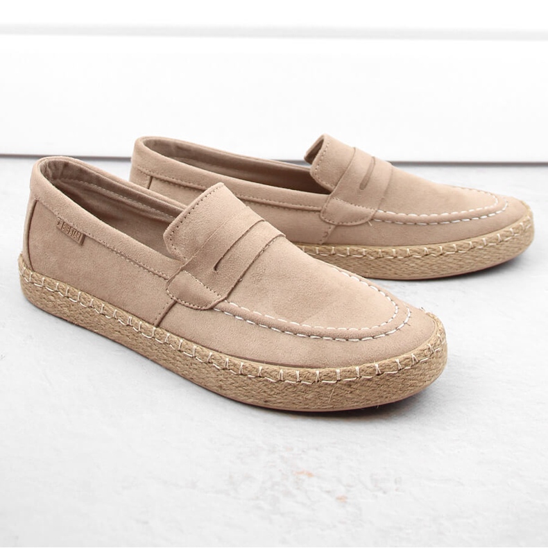 Herresko, slip-on espadriller mokkasiner, beige Big Star NN174049 1
