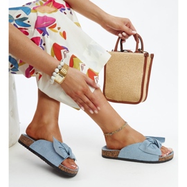 Blå flip-flops med korksål fra Aamu 1