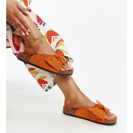Orange flip-flops med korksål fra Aamu 1
