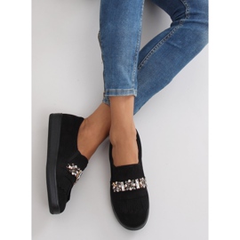 Slipons på en perlesål t277p Sort 1