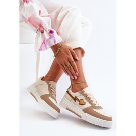 Platform sneakers til kvinder Beige Zeparine 1