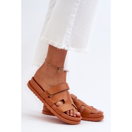 Klassiske kvinders Camel Molie flip-flops brun 2