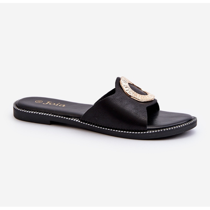 Dameflip-flops med dekoration, Sort Cilima 1