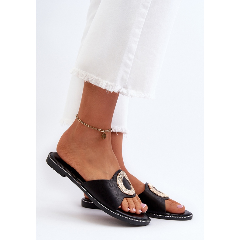 Dameflip-flops med dekoration, Sort Cilima 2
