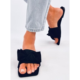 Nisha Black Square Sole Slides sort 1
