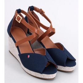 Sandaler med åben tå fra Berna Navy blå 2