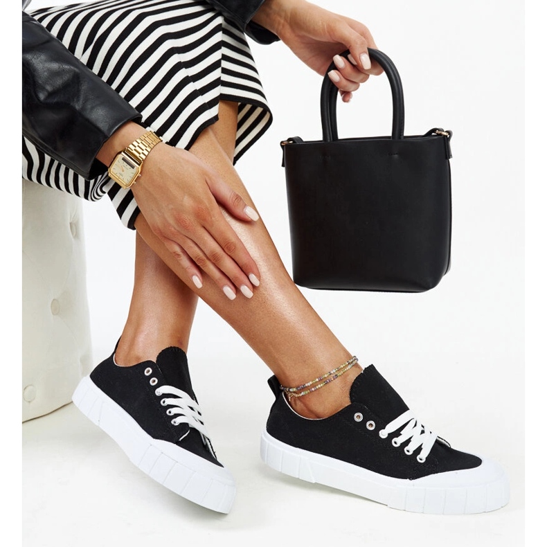 Eduards sorte stof sneakers 1