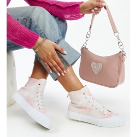 Pink Raissa high-top stof sneakers lyserød 1