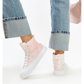 Pink Raissa high-top stof sneakers lyserød 3