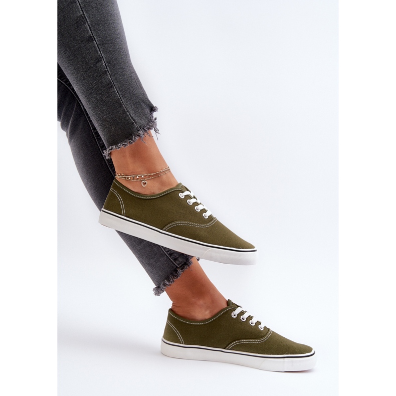 Klassiske damesneakers sneakers mørkegrønne Olvali 1
