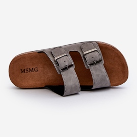 Herre-flip-flops med korksål, Grå Rosawia 1