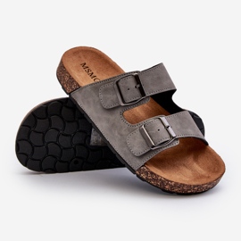 Herre-flip-flops med korksål, Grå Rosawia 2
