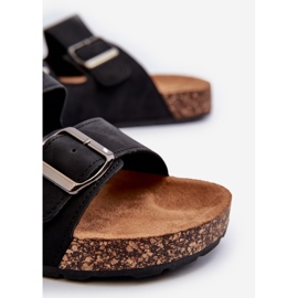 Herre-flip-flops med korksål, Black Rosawia sort 2