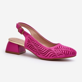 Fuchsia blokhælpumper Gemifa lyserød 2