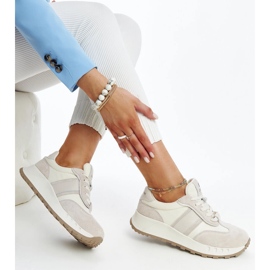 Grå lædersneakers fra Nahas 1