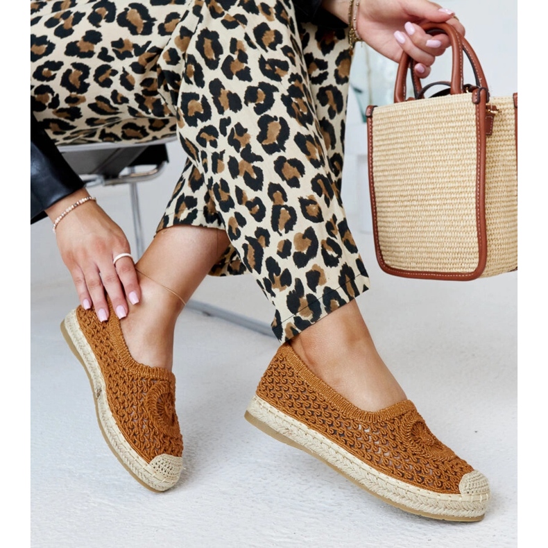 Brune broderede Seila espadriller 1