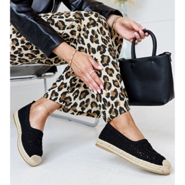 Sorte broderede Seila espadriller 1