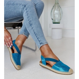 Blå espadriller med åben hæl Tharna 1