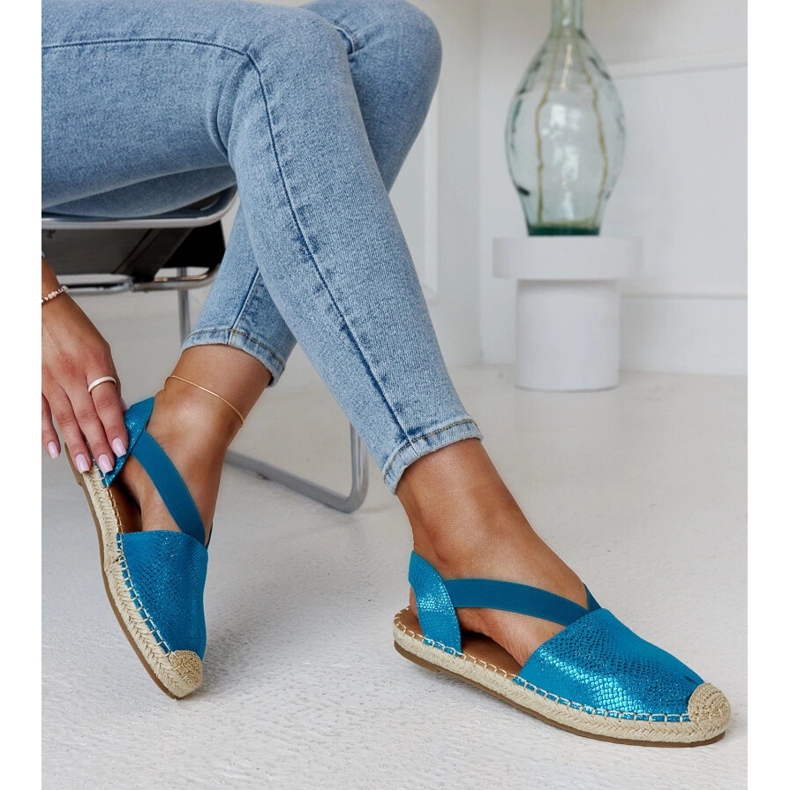 Blå espadriller med åben hæl Tharna 1