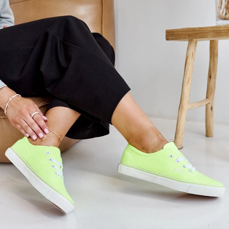 Lime klassiske Erla sneakers grøn 1