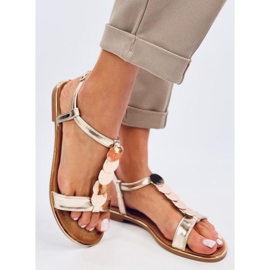 Ennes Gold sandaler med gulddekoration gylden 1