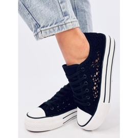 Ferrie Black blonde sneakers sort 2