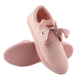 Sneakers bundet med et bånd JX49 pink lyserød 2